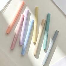 16pcs Soft Color Fluorescent Markers, 8 Colors, Axe-Shaped Ultra-Soft Tip, Quick-Drying Ink, Suitable For Textbook Highlighting, Planner Marking, Art Painting - Sets - View 4