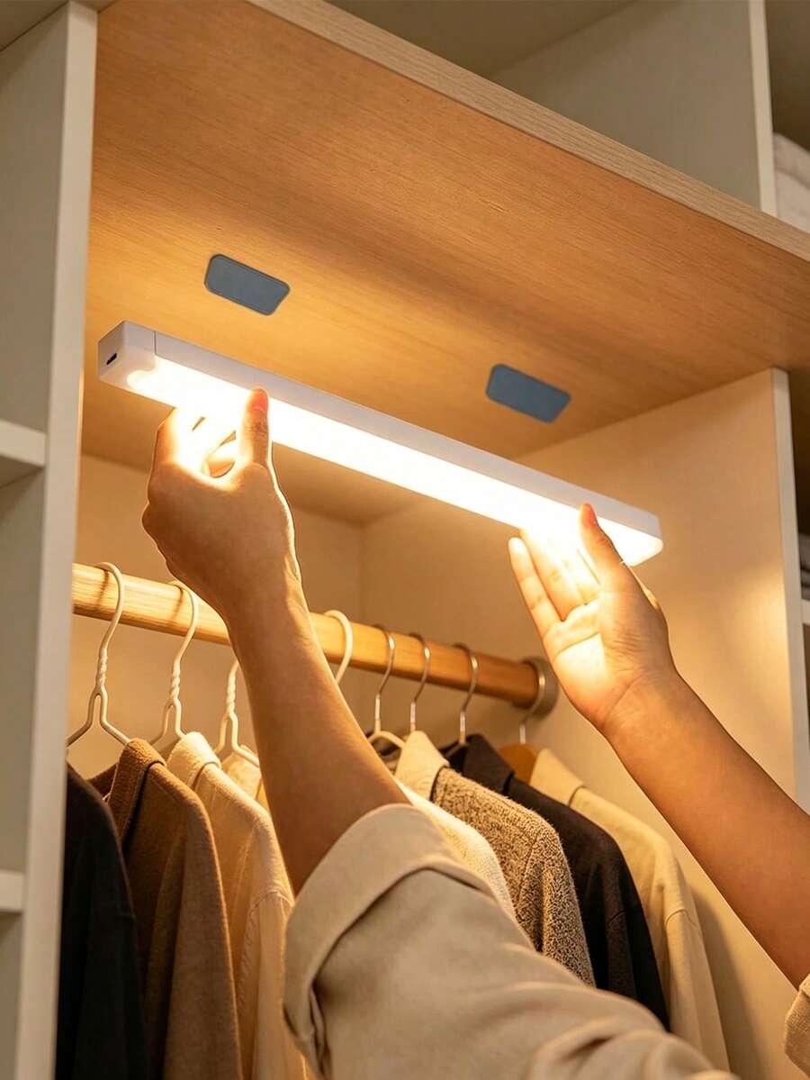 LED感應燈，自動吸附，LED小夜燈，Type-C充電燈，櫥櫃衣櫃燈，樓梯背光燈，適用於廚房，LED燈，壁燈，Luz LED燈，臥室燈