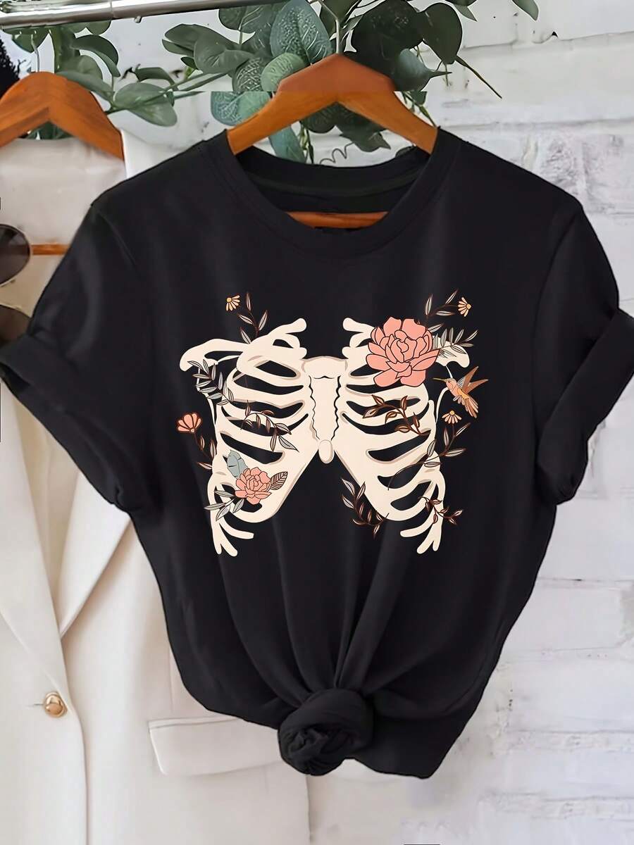 Women T-Shirts - 黑色 - 查看 1