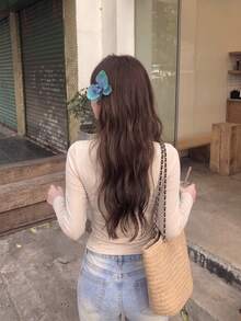 Casual Fashion Hollow-Out Lace-Up Fitted Women's Top, Autumn/Winter New Style, Suitable For Daily Wear, Dating, And Holiday Occasions - Apricot - View 2
