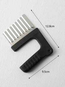 1pc Stainless Steel Wavy Potato Slicer, Vegetable & Fruit Slicer (Suitable For Salad, French Fries, Cucumber, Carrot, Etc.), Fancy Fruit & Vegetable Slicer, Salad Making Kitchen Tool, Creative Vegetable & Fruit Shaper - View 13