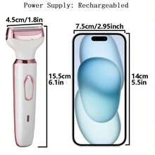 1pc 4-In-1 Women's Electric Shaver, Home Hair Removal Device, Nose Hair, Eyebrow, Underarm Trimmer, Shaving Razor - View 4