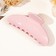 2pcs Set, Pink, Glossy Acrylic, Half-Moon Hair Claw, Lift Up Crown, Back Head Styling, Updo, Half-Up, Hair Claw, Hairstyle Creation, Korean Gentle Style, Elegant Sweet, Girly, Spring Romantic Vibe, Versatile, Travel, Outing, Picnic, Hair Claw, Hair Accessory - Multicolor - View 4