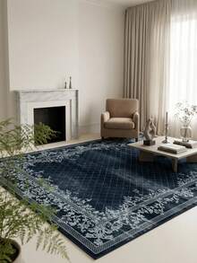 1pc European & American Luxury Vintage Persian Classic Floral - Soft Faux Cashmere Area Rug, Bathroom, Kitchen, Entrance, Hallway, Bedside, Living Room, Bedroom, All Season Machine Washable Mat, Home Decor - Multicolor - View 5