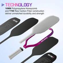 Pickleball Paddles With Polypropylene Honeycomb Core, T700SC Power Carbon Fiber Pickleball Paddle, Increased Power For Ultimate Spin & Consistency - Multicolor - View 6