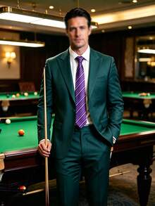 Men Suits - Bright Steel Blue - View 9