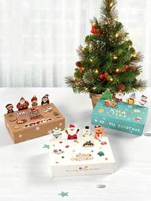 10pcs Christmas Foldable Paper Candy Gift Boxes, 3D Pop-Up Animal Pattern, Holiday Party Favor Snack Container, Cookie Chocolate Gift Packaging Supplies, Suitable For Home Christmas Party Winter Holiday Gift Wrapping Decoration - Multiple Colors and Styles - View 6