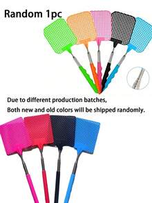 1/2/4pcs Retractable Stainless Steel Pole Indoor Fly Swatter, Fruit Fly Catcher, Mosquito Catcher, Indoor Insect Killer, Summer Essential (Random Color), Gardening Supplies, Summer, Kitchen Accessories, Gardening, Kitchen, Must-Have - Multicolor - View 12