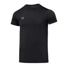 Under Armour 男士運動速乾透氣跑步健身訓練短袖T卹 - 黑色 - 查看 2