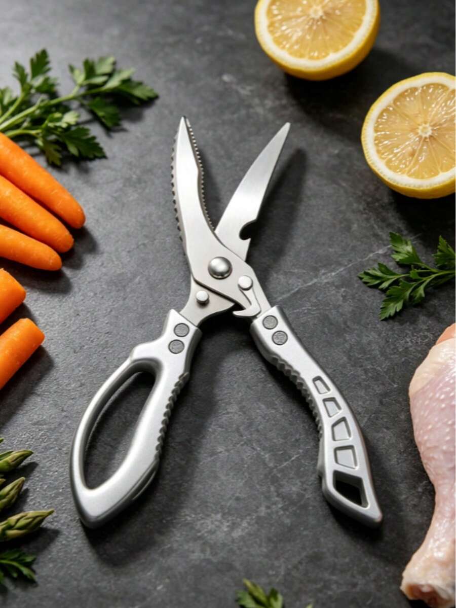 Multi Purpose Heavy Duty Kitchen Scissors, Stainless Steel Sharp Cooking Shears For Poultry Chicken Fish Herb Vegetable BBQ Cutting, Detachable Washable Kitchen Tool