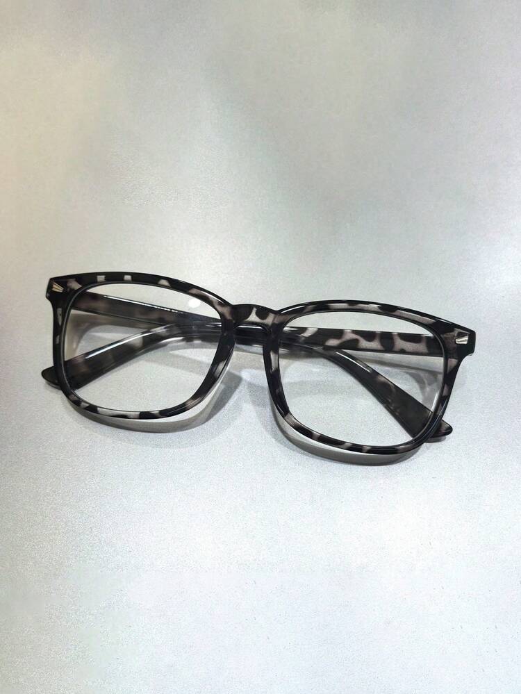 2pcs/1pc Unisex Minimalist Square Frame Glasses, Suitable For Computer, TV, Gaming, Clear Lens - Multicolor - View 8
