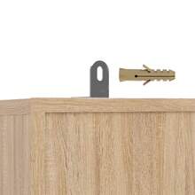 Natural MDF Sideboard, Credenza - 60x30x128cm - Natural - View 4