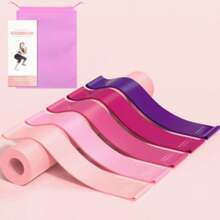 5pcs Resistance Bands Set, Perfect For Improving Flexibility And Mobility, Suitable For Yoga, Pilates, Also For Resistance Training In Gymnastics And Dance, Gym Dumbbell Training - Resistance Bands - View 8