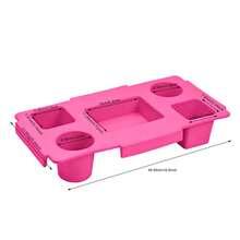 EVA Portable Carry Storage Tray, Multifunctional Bag Organizer Tray, Waterproof Lightweight Outdoor Accessory Tray For Family Trip, Beach Swimming, Picnic, Camping, Travel Sundries Arrangement - Rose Red - View 8