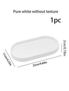 1pc/2Pcs Bathroom Vanity Tray, 9.8" X 4.3" Oval Silicone Soap Dispenser Trays, Shatterproof Kitchen Sink Organizer For Soaps Keys Candle Trinket - Multicolor - View 15