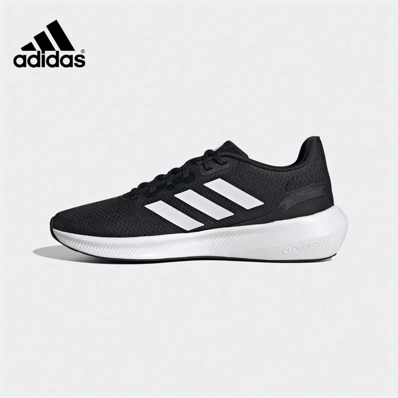 Adidas Runfalcon 3.0 Entry-Level Men's Sports Running Shoes, Classic Versatile Comfortable Casual Shoes HQ3790 - Black/White - View 1