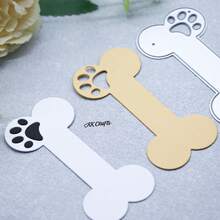 Dog Bone Tag Metal Cutting Dies, Dogs Bone Die Cuts New Arrivals, Carbon Steel Embossing Template For DIY Card Making Scrapbooking Paper Crafts - C-Silver - View 2