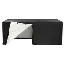 New Black Firewood Log Rack Cover, Durable Cover Store Outdoor, 244cmx61cmx107cm - B - View 6