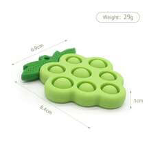 Grape Press Bubble Stress Relief Toy, Sensory Educational Toy, Baby Teething Toy, Small Fingertip Toy With Hanging Feature - Multicolor - View 11