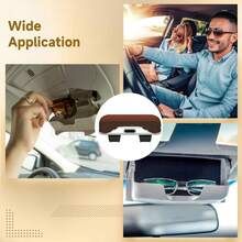 Universal Car Visor & Dashboard Fashion Glasses Holder – One-Handed Quick Access, Scratch-Resistant & Shockproof Case, Heat/Cold Resistant, Easy Install, Great Gift For Drivers, Dads & Father's Day - A - View 9