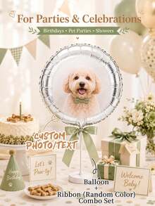 Customizable Photo Balloons - Personalized Photo Decor, Suitable For Birthdays, Weddings, Graduations And Anniversaries - No Power Required, Multiple Colors Available; Perfect For Photography, Party Supplies, Holiday Decor And Event Planning - Multicolor - View 11