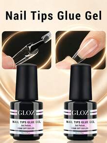 GLOZ 1件/2件/3件 超強力美甲膠，適用於壓克力指甲、美甲尖端、穿戴式假指甲、假指甲，沙龍級刷塗式美甲膠，易於使用，持久耐用 - 無色 - 查看 12