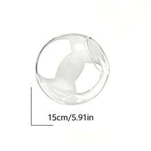1pc Round Glass Container With Stand And Curved Slanted Rim, Suitable For Miniature Landscape, Succulents, Potted Plants/Outdoor DIY, Water Garden, Room Decor, Home Decor - A - View 13