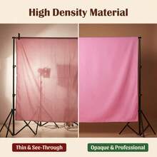 Pink Screen Backdrop For Photography Video Streaming | Solid Red Screen Cloth For Chroma Key, Video Production, Streaming, Gaming, Interviews And Studio Photography. (Excluding Brackets And Clips) - View 5