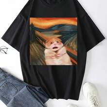 Collection Of T-Shirts With Humorous Animal Memes, Artistic Parodies, Whimsical Animal Graphic T-Shirts With Designs Inspired By Internet Culture - 款式 - 查看 1