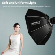 Ambitful Q7 55cm Quick Release Octagonal Softbox, Bowens Mount Portable Foldable Photography Soft Light Box For For Studio Photography Shooting - View 7