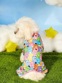Care Bears X PETSIN 1pc Little Bear Colorful Cartoon Pattern Printed Elastic Four-Legged Pants Jumpsuit For Cats And Dogs, Cute & Comfortable, Great For Indoor Playtime Or Outdoor Park Fun - Multicolor - View 7