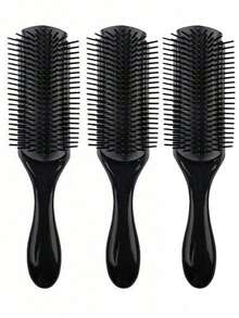 Premium Professional Classic Styling Curling Comb 9-Row Black Hair Comb Suitable For Wet And Dry Hair Perfect For Distribution And Styling Anti-Static Gentle On Scalp Ergonomic Handle Durable Bristles Suitable For All Hair Types Unisex - Multicolor - View 27