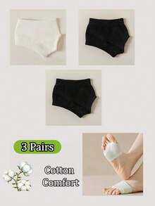 1/3/4 Pairs Bikini Cotton Split Toe Socks, Summer Thin Half-Palm Invisible Two-Toe Socks, Matching Flip-Flops - Multicolor - View 28