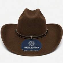 Sombrero Vaquero Texano Economico Unisex Varios Colores - Marrón Chocolate - Ver 2