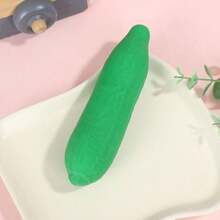 1pc Fruit Pickle Large Cucumber Squishy Toy, Halloween Decor Soft Squishy Fidget Toy, Christmas Holiday Party Favor Gift For Boys And Girls, Moldable Cheese Squishy Toy, Stress Relief Squishy Toy For Teens And Adults, Birthday Gift, Holiday Gift - Multicolor - View 9
