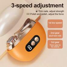 2026 New 2-In-1 USB Rechargeable Electric Nail Clipper Trimmer, Home Nail File, Prevents Nail Biting, Suitable For Elderly And Parents - A - View 3