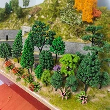 1.18-4.72inch Landscape Trees Miniature Tree Sets For Railway Micro-Scenes / HO N Scale Models - As Photos - View 4