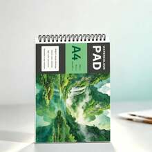 A4 Spiral Bound Flip Watercolor Sketchbook, Blank Solid Color Drawing Notebook, Professional Art Album, Artist Student Back To School Supplies, 1pc - Multicolor - View 11