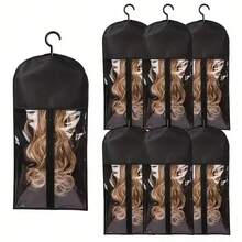 3pcs/2pcs/1pc Tas Penyimpanan Wig, Tas Penyimpanan Wig Portabel dengan Pengait Plastik, Tahan Debu dan Lembap, Pengait Wig, Praktis untuk Penyimpanan dan Perjalanan - View 6