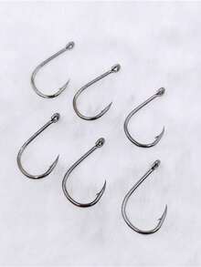 120pcs Competitive Tube-Style Ise-Ni Fishing Hooks, Bulk Imported With Ring, Barbed, With Hole, Fishing Tackle - Black - View 6