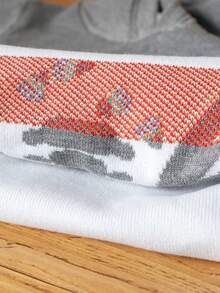 Sweater Rajut Lengan Panjang Berkerudung Motif Tulang Kerangka Halloween Keren untuk Anak Laki-laki, Cocok untuk Kasual Sehari-hari, Pesta Halloween, Musim Semi, Musim Gugur, Musim Dingin - Grey - View 8