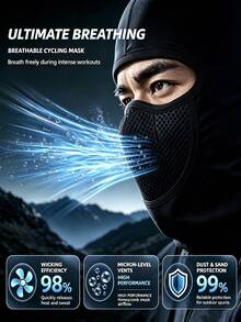 1pc Unisex Ski Mask, Balaclava Style Face Mask, Lightweight Breathable Sun Protection Mask, Suitable For Motorcycle, Snowboarding And Other Outdoor Sports - Style 6 - View 36