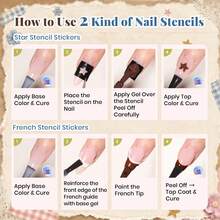 Beetles 6 Colors That Girl Routine Gel Nail Polish Set, Back-To-School Fall Gel Kit With 2-In-1 Nail Art Pen, Star & French Nail Stickers, Long-Lasting Soak Off UV LED Gel For Salon & DIY Manicures - 6 Colors That Girl Routine - 查看 6