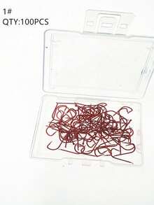 1 Box 100pcs Gold Red Yellow Barbed Mini Flat Carp Fish Hooks - Multicolor - View 13