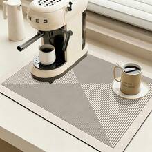 Kitchen Dish Drying Mat, Tabletop Absorbent Mat, Dish Drying Mat For Bowls And Plates, 3.6mm Thick - Line F - View 4