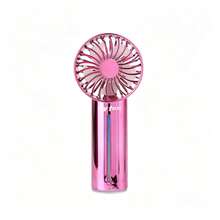 Ventilador de Nebulización de Escritorio con Pulverizador Manual, Recargable por USB, Ventilador de Refrigeración por Agua Portátil, Ventilador de Humidificación de 3 Velocidades - Rojo violeta - Ver 5
