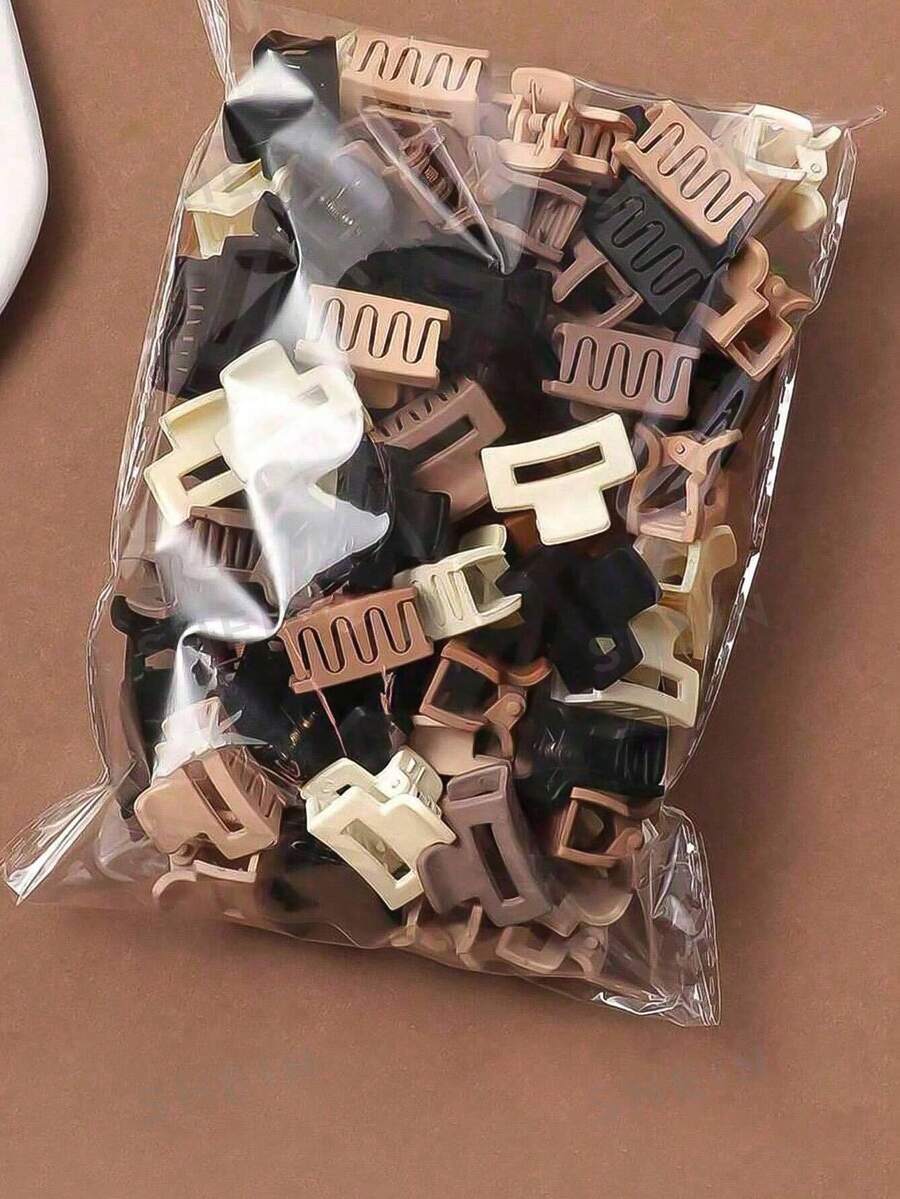 5/10/15/20/25/30/50pcs 2.5cm/0.98in Multi-Functional Fashionable Small Hair Clips, Suitable For Women's Bangs, Mini Styling Clips, Applicable For Broken Hair, Vintage Top Hair Clips - Multicolor - View 1