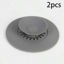 1/2pcs Universal 2-In-1 Kitchen Sink And Sink Drain Stopper, With Premium Silicone Filter, Anti-Clogging Pop-Up Drain Stopper, Suitable For Bathtub, Shower And Sink Hair Catcher - Multicolor - View 19