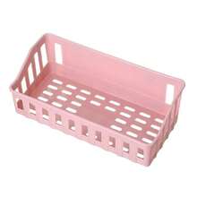 1pc No-Drill No Damage Bathroom Storage Rack Plastic Wall-Mounted Shelf Kitchen Organizer Basket Multi-Function Toiletries Holder - A - View 6