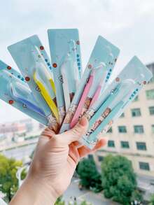 5/1 Set Tweezers, Colorful Scrapbook Stickers And Washi Tape, Multi-Function Stationery Organizer, DIY Diary Photo Album, School Supplies, Back To School Essentials, Suitable For Stickers, Scrapbooking, Eyelash Decoration, Jewelry Making, Model Making And More - A - View 1